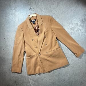 DKNY Camel Double Breasted Blazer Pants Suit Set Women’s US 6
